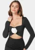 Rosaline Cutout Midi Dress sold by Bebe