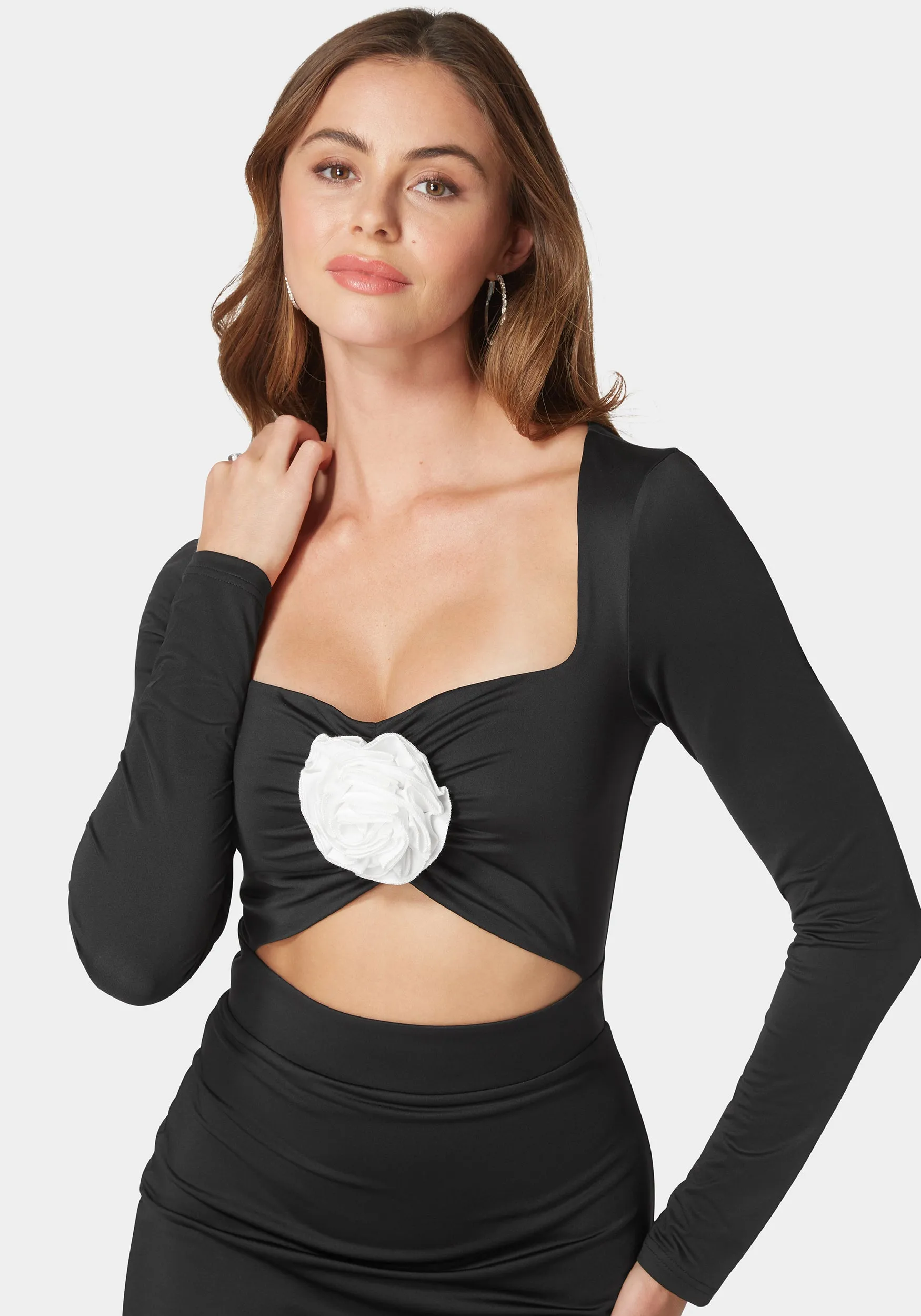 Rosaline Cutout Midi Dress sold by Bebe product image thumbnail 4