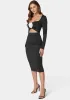 Rosaline Cutout Midi Dress sold by Bebe