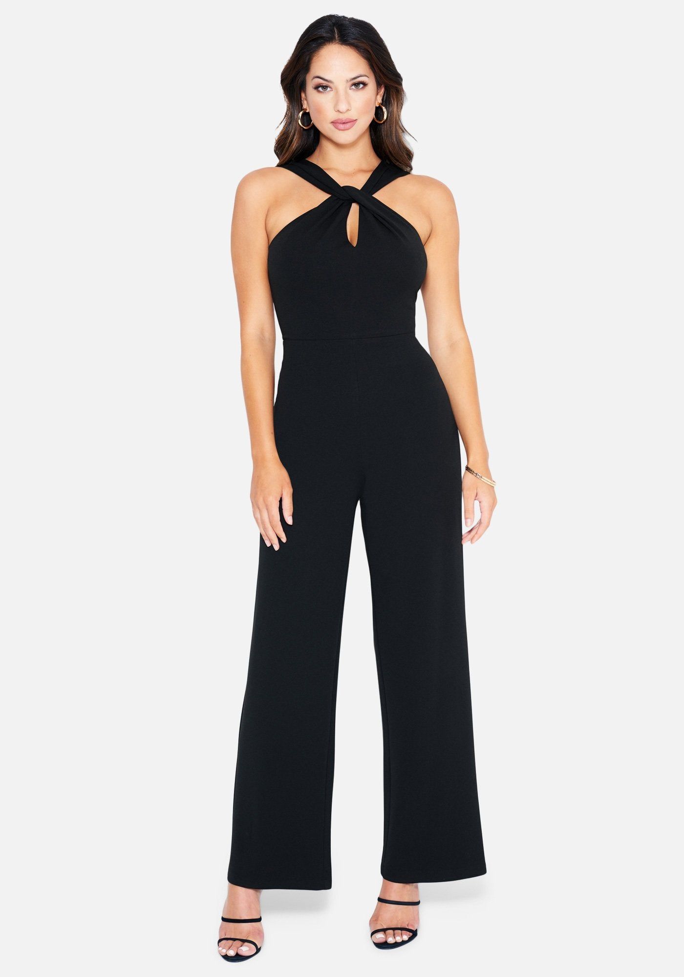 Keyhole Halter Neck Jumpsuit sold by Bebe