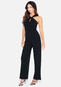 Keyhole Halter Neck Jumpsuit sold by Bebe