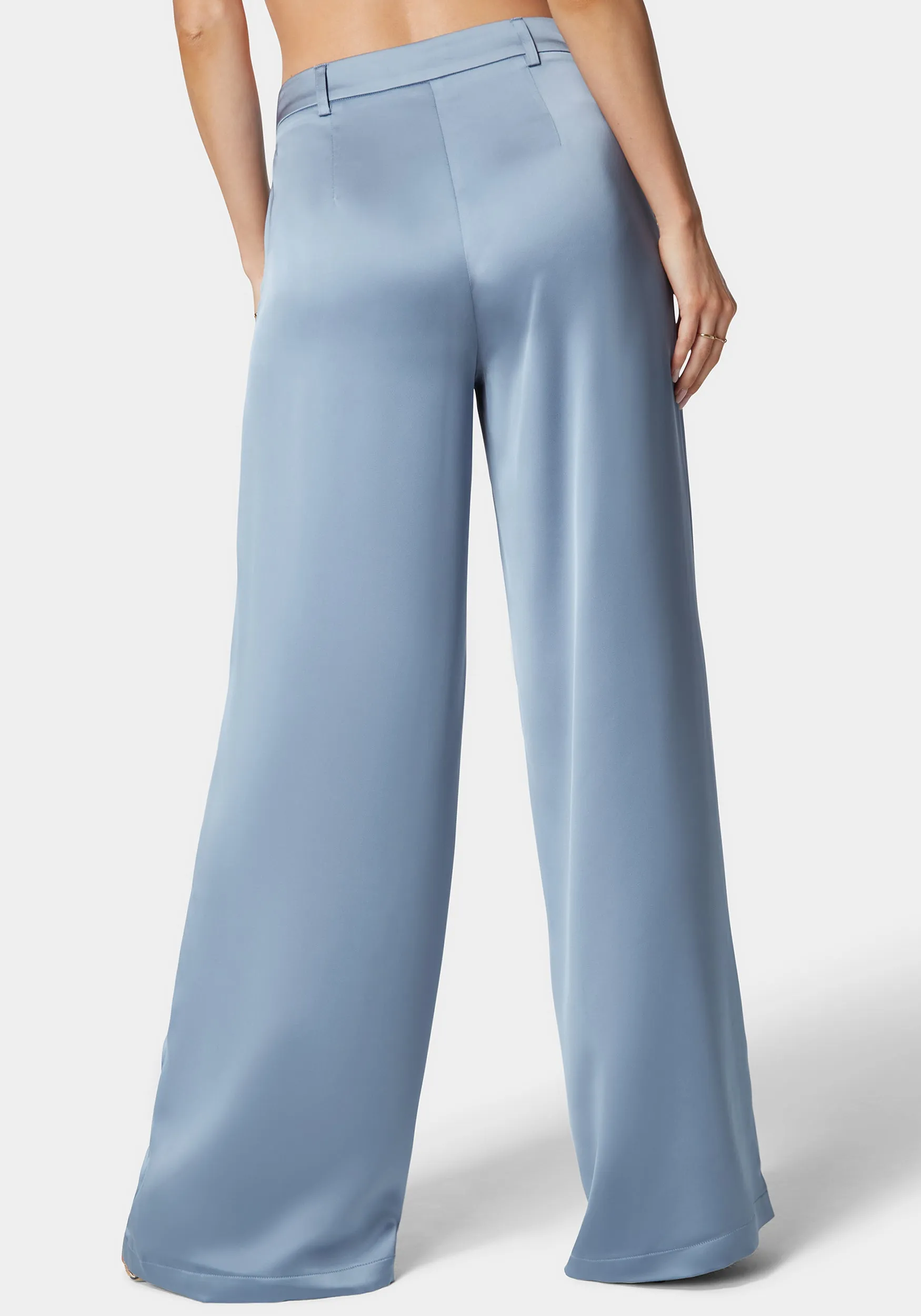 High Waist Ultra Wide Leg Satin Pant sold by Bebe product image thumbnail 3