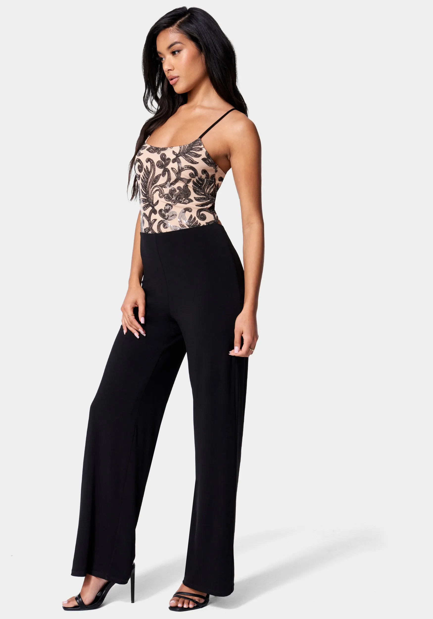 Sparkle Mesh Jumpsuit sold by Bebe product image thumbnail 2