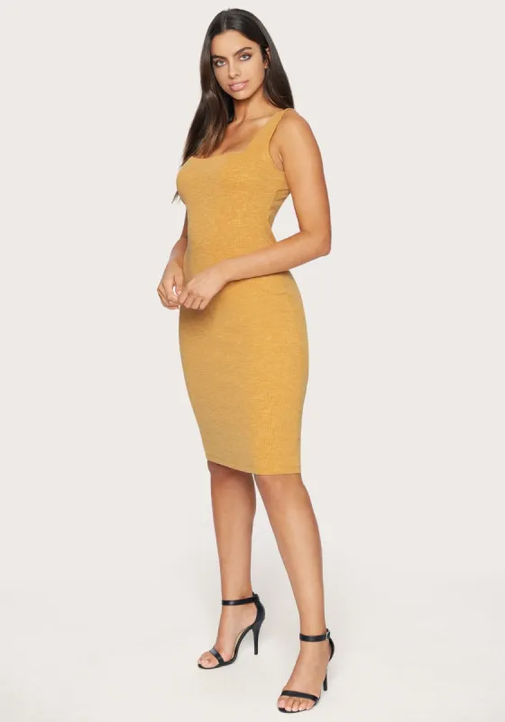 Square Neck Midi Dress sold by Bebe