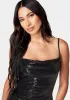 Cowl Sequin Mini  Dress sold by Bebe