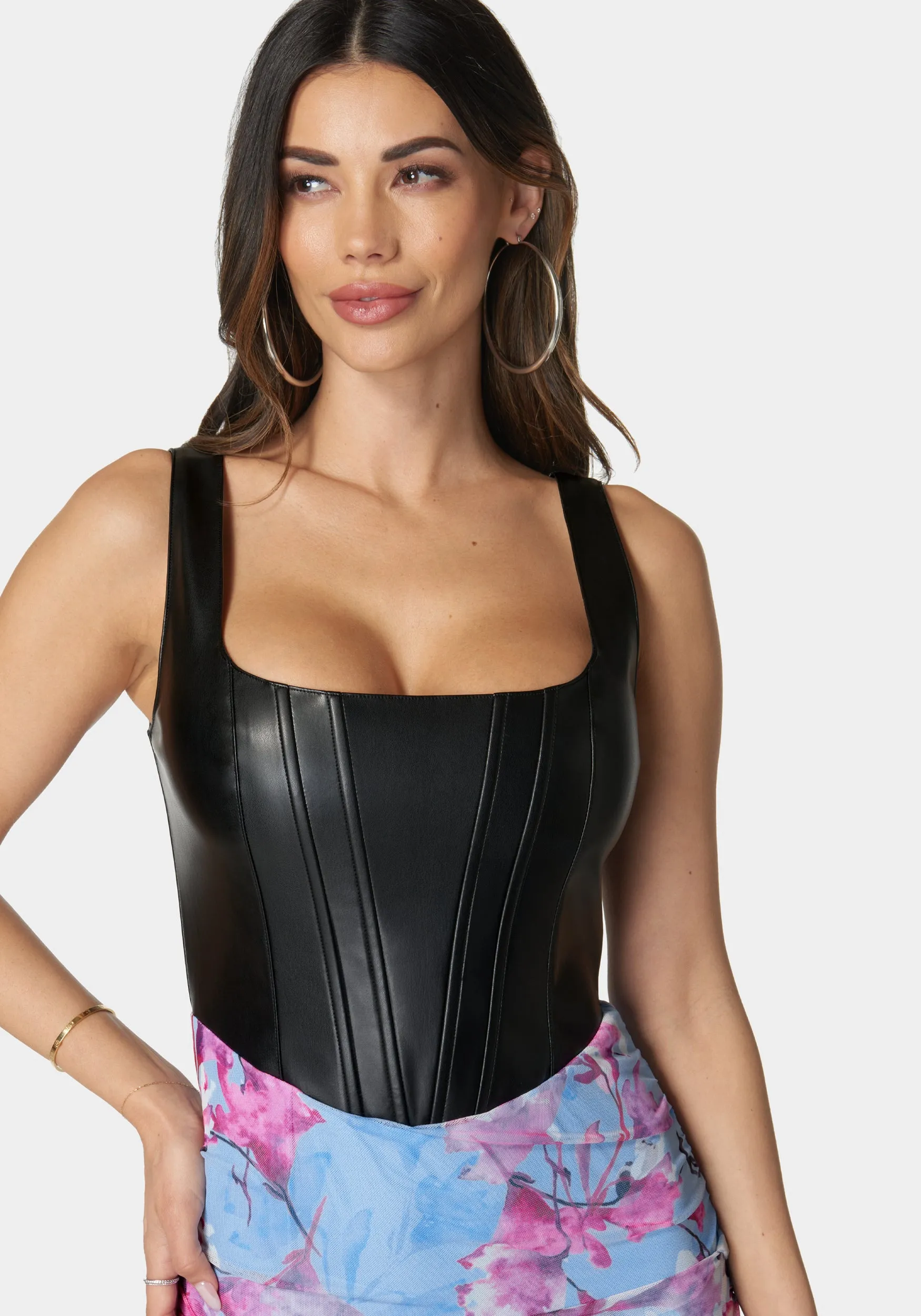 Square Neck Corset Dress sold by Bebe product image thumbnail 4