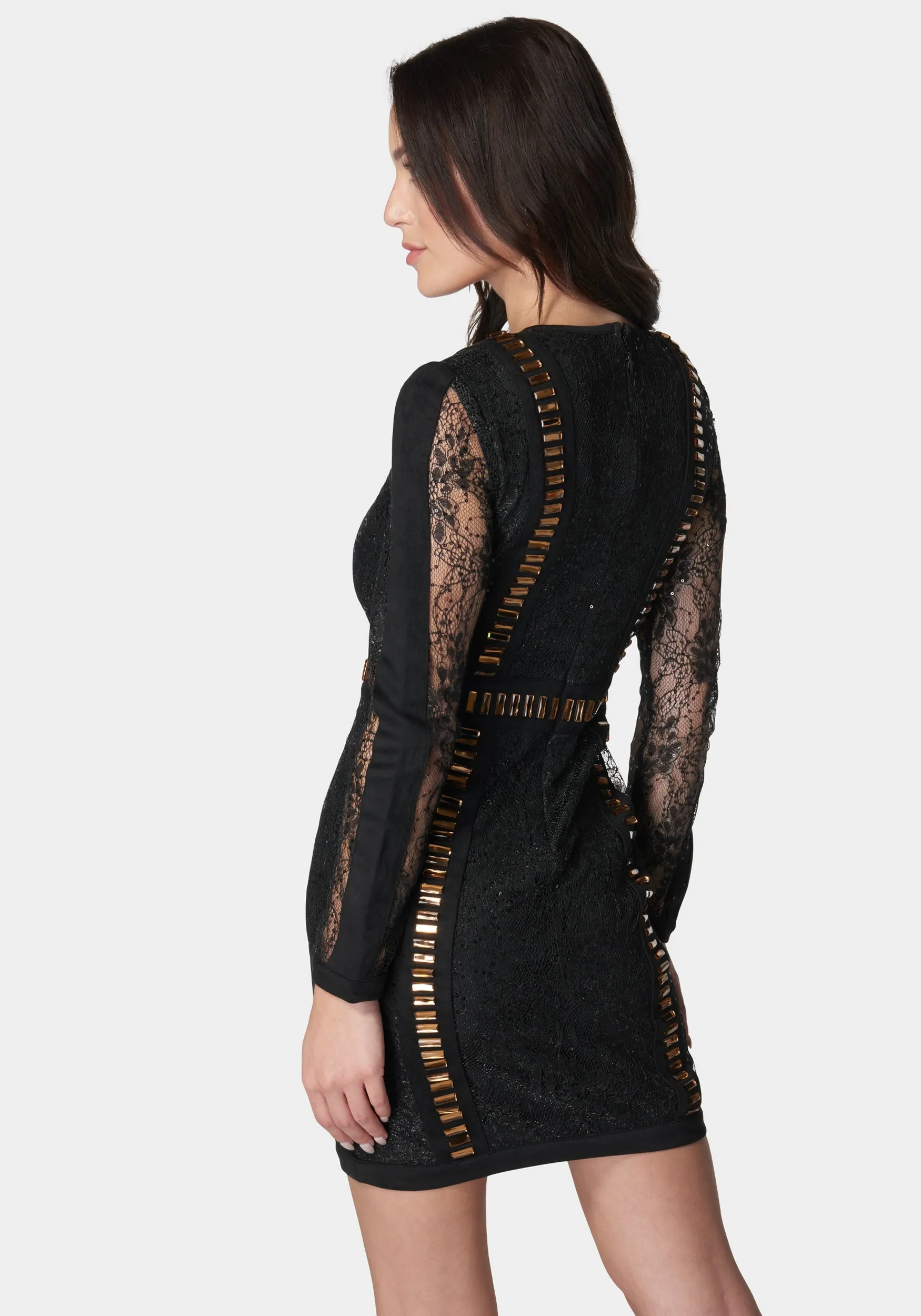 Sequin Lace Corset Dress sold by Bebe product image thumbnail 3