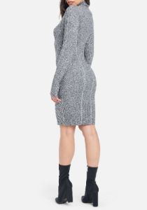 Mock Neck Long Sleeve Dress sold by Bebe