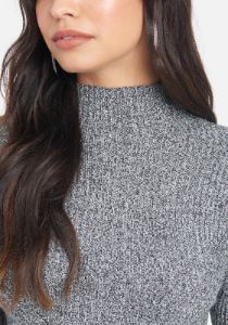 Mock Neck Long Sleeve Dress sold by Bebe