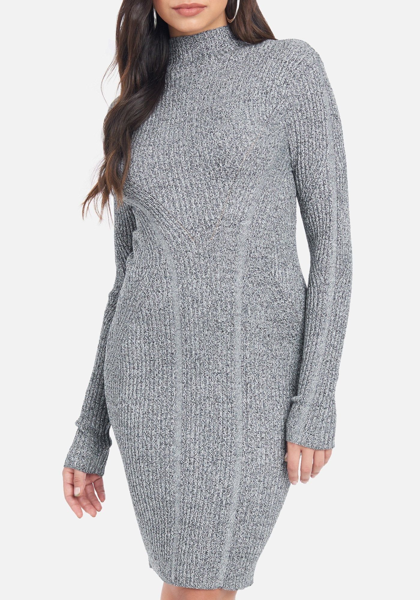 Mock Neck Long Sleeve Dress sold by Bebe