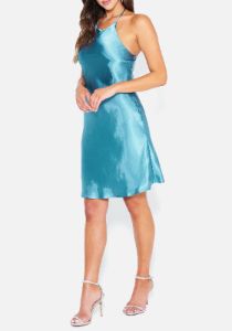 Charm Halter Neck Mini Dress sold by Bebe