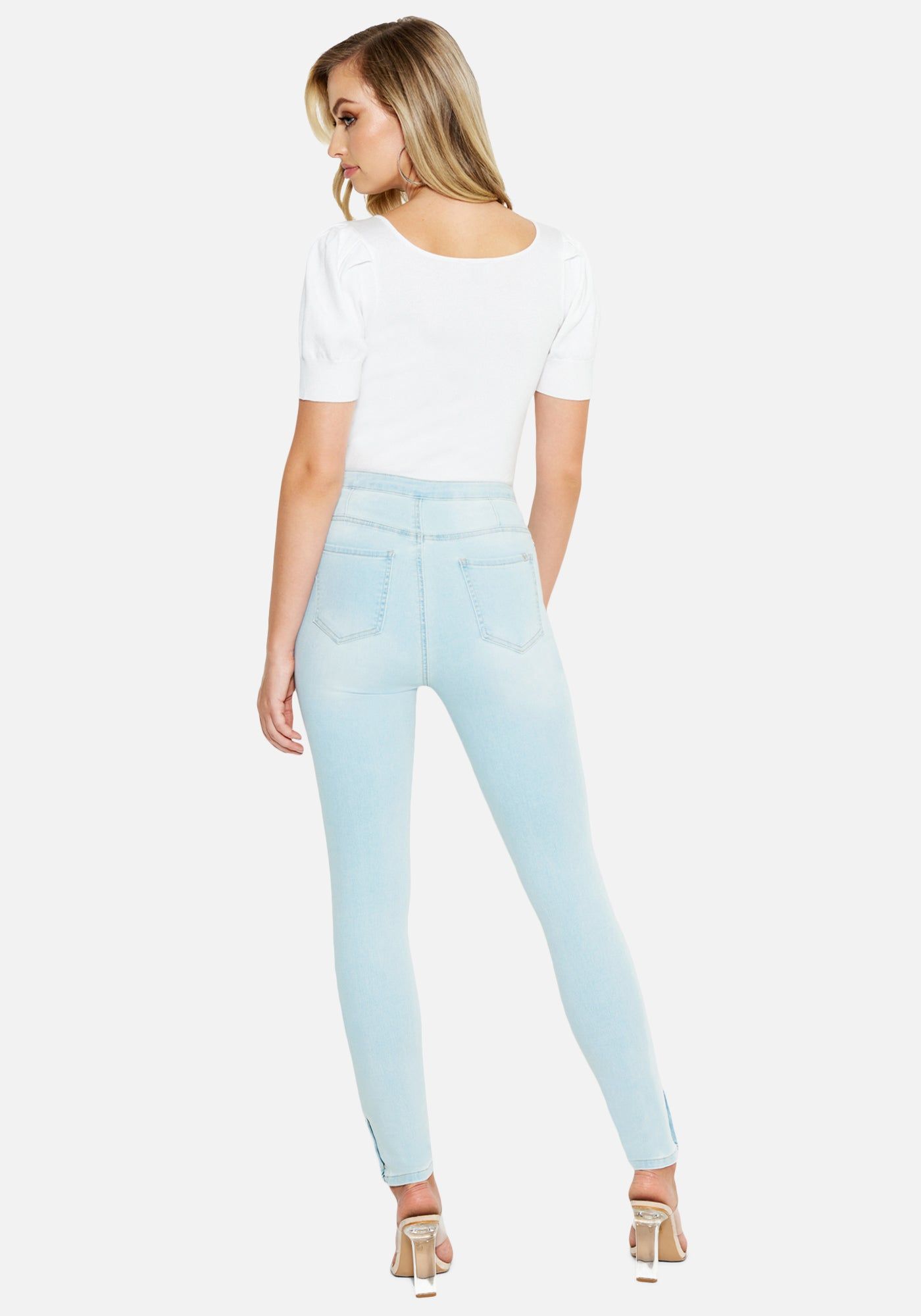 Button Detail Skinny Jeans sold by Bebe product image thumbnail 3