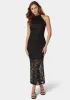 Lace Mock Neck Maxi Dress sold by Bebe