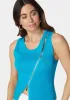 Sleeveless Assymetric Zipper Sweater Top sold by Bebe