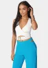 Denim Wrap Top sold by Bebe
