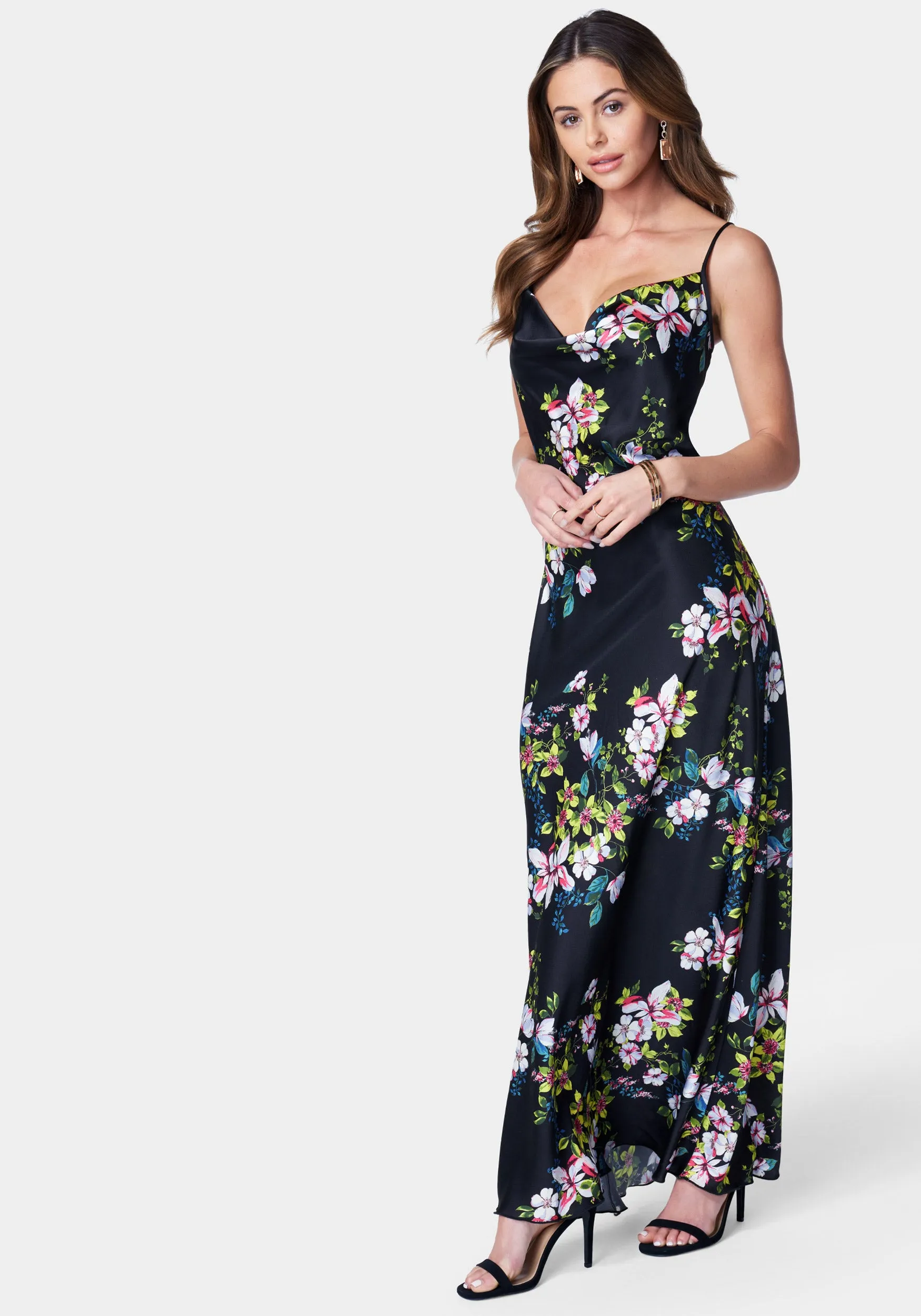 Floral Cowl Neck Maxi Dress sold by Bebe product image thumbnail 2