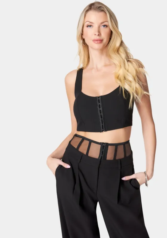 Hook & Eye Front Bustier Top sold by Bebe