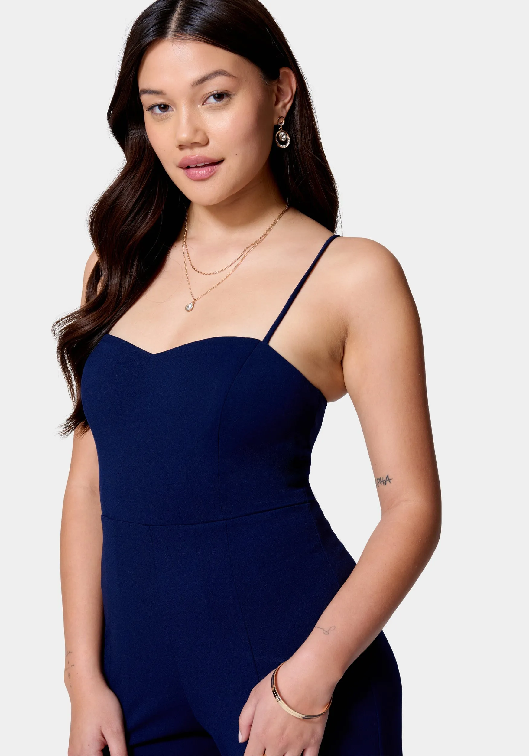 Open Leg Scuba Jumpsuit sold by Bebe product image thumbnail 4