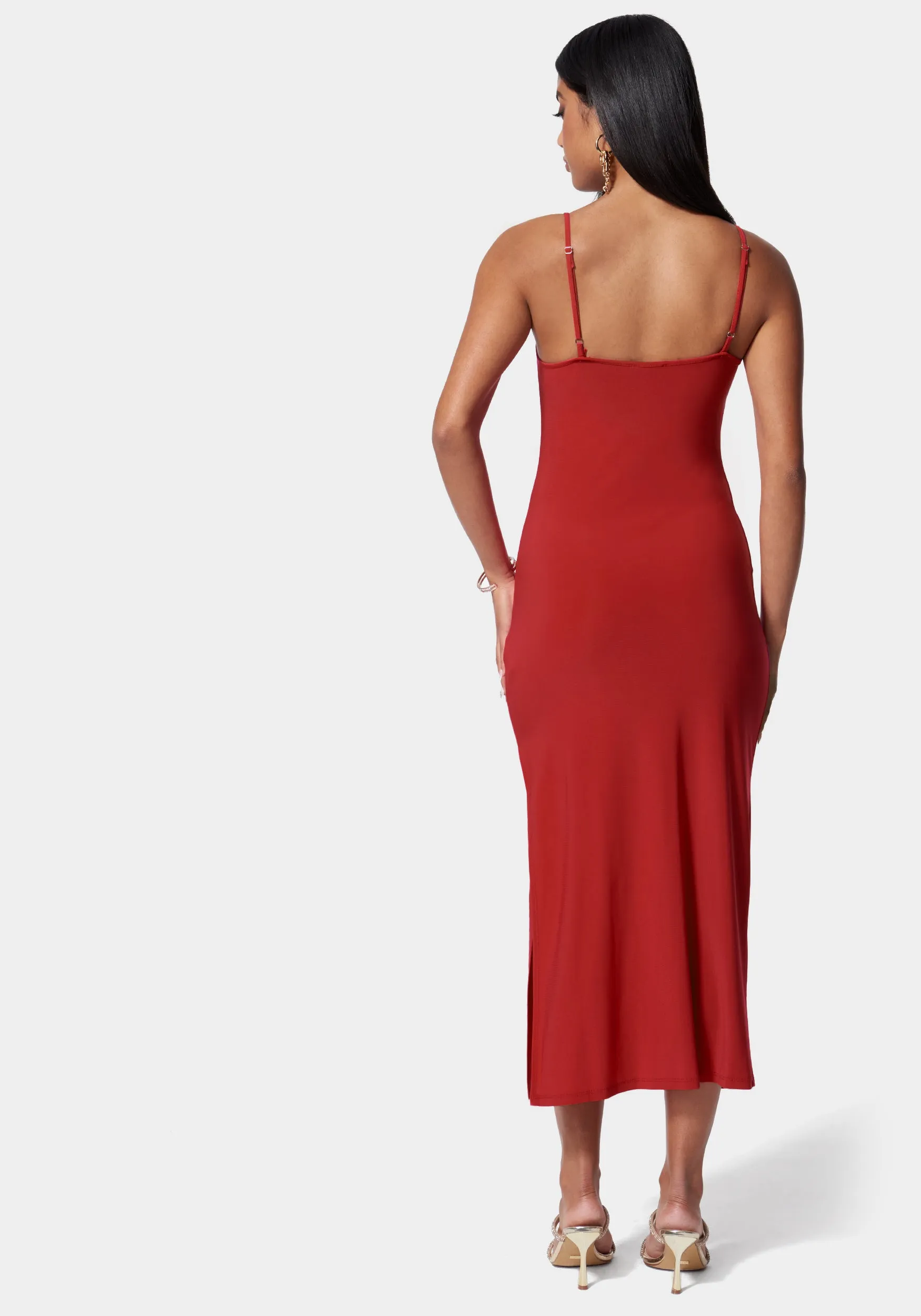 Cowl Neck Spaghetti Strap Slit Maxi sold by Bebe product image thumbnail 3