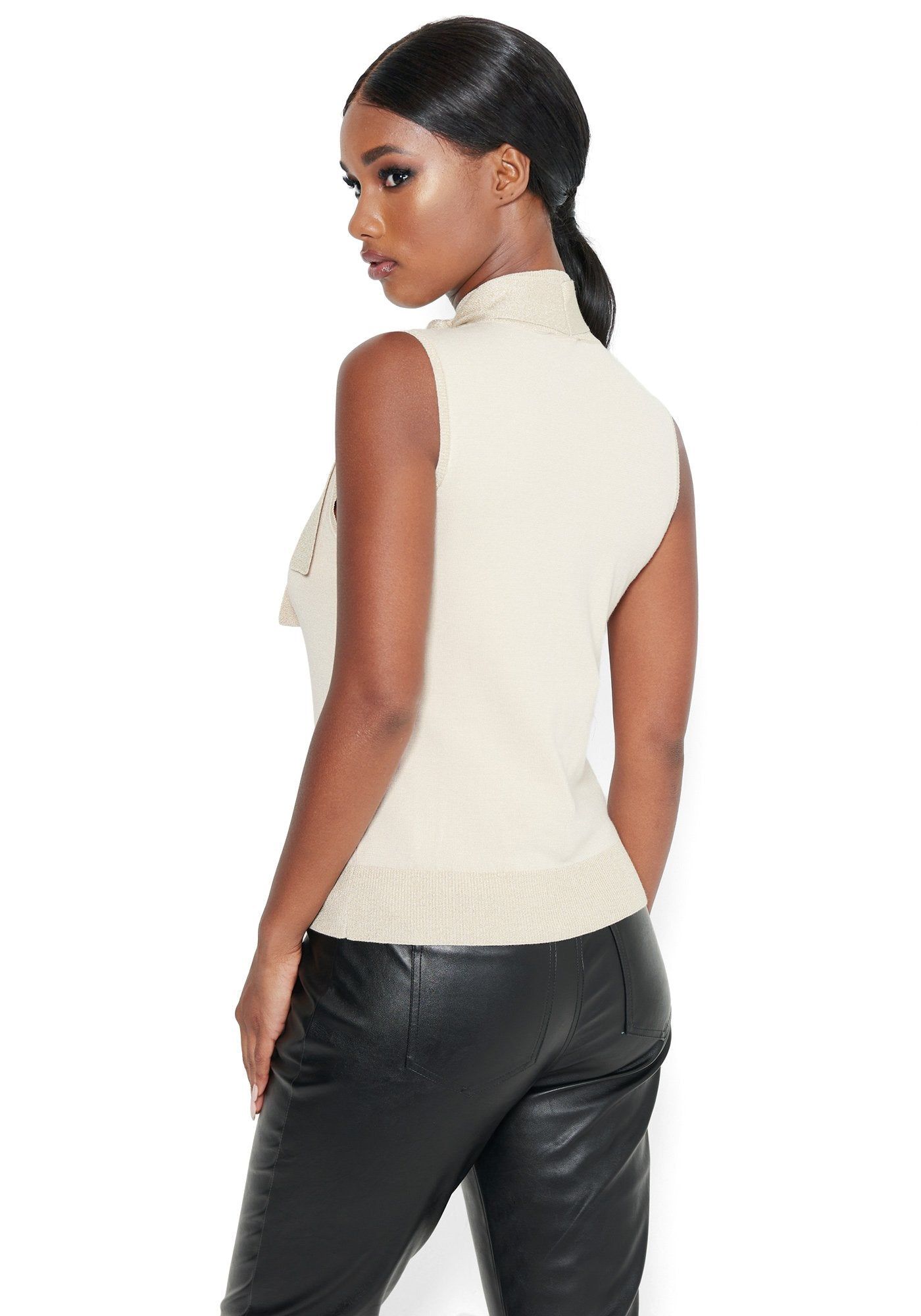 Tie Neck Sweater sold by Bebe product image thumbnail 3