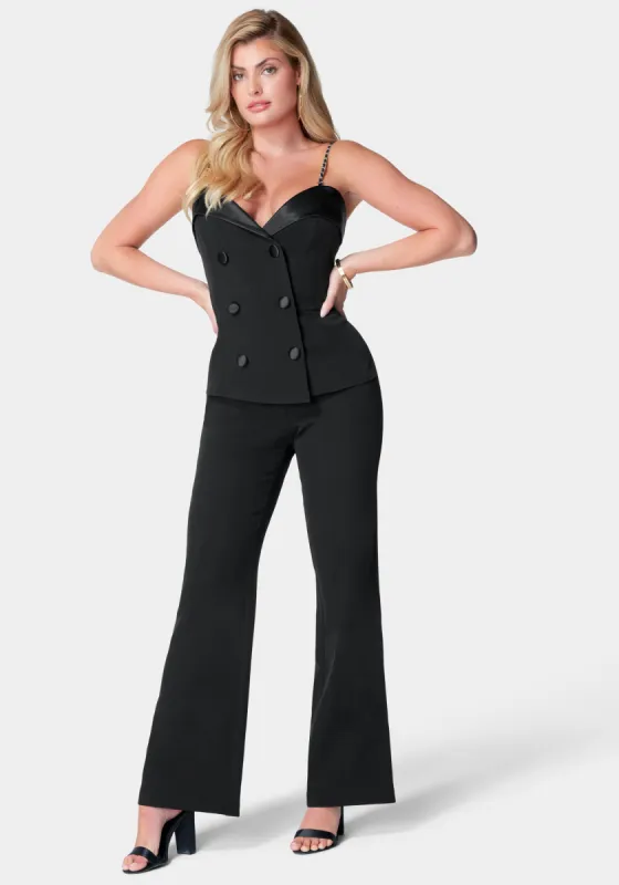 Double Breasted Suiting Jumpsuit sold by Bebe