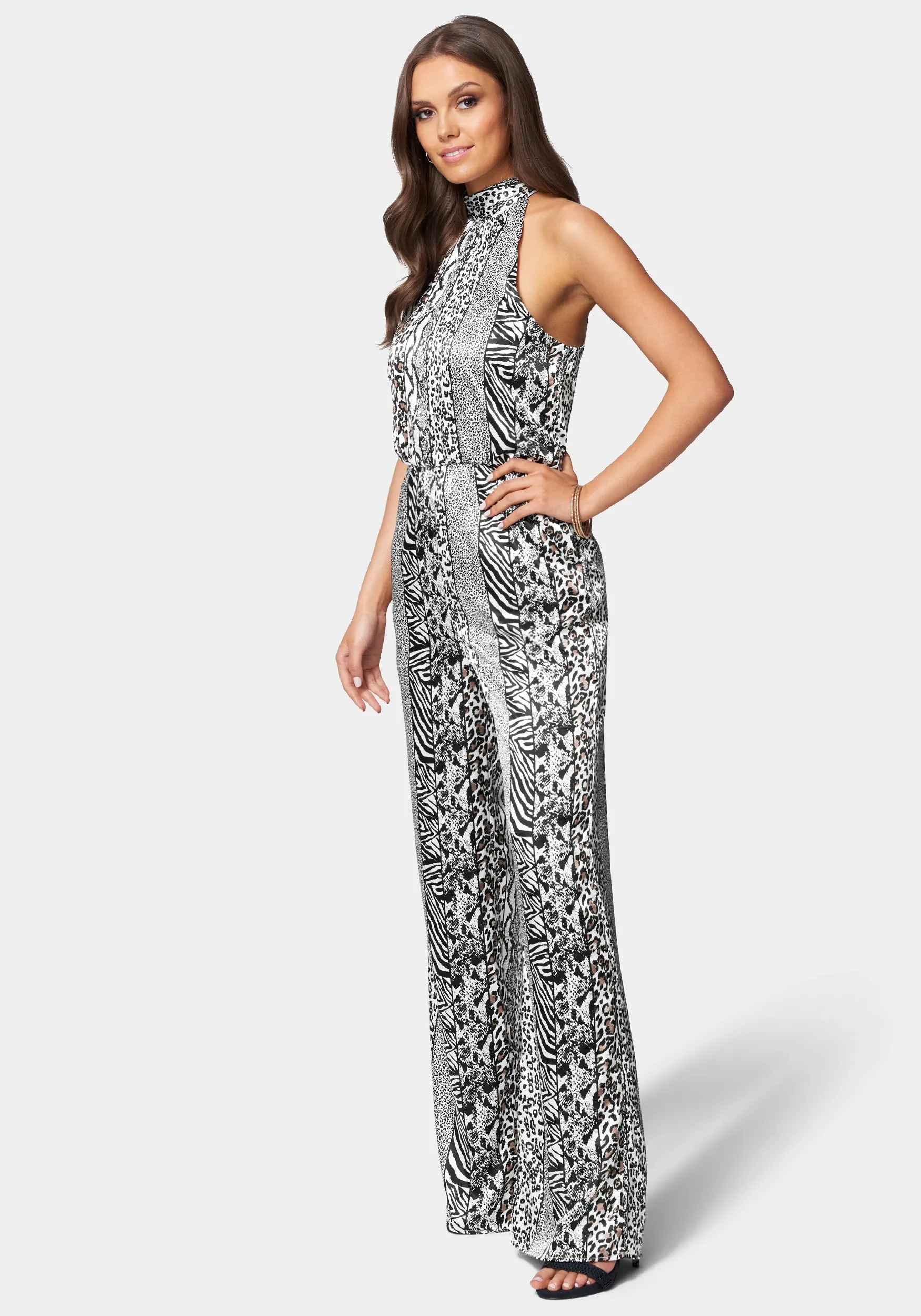 Wide Leg Printed Halter Jumpsuit sold by Bebe product image thumbnail 2