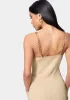 Chain Strap Faux Wrap Dress sold by Bebe