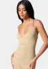 Chain Strap Faux Wrap Dress sold by Bebe