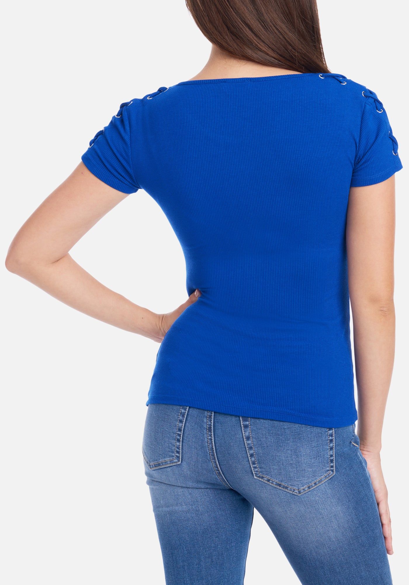 Bebe Logo Rib Short Sleeve Tee sold by Bebe product image thumbnail 2