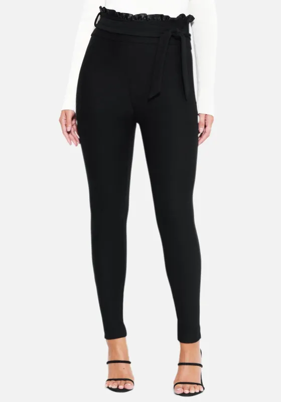 Ruffle Knot Front Leggings sold by Bebe