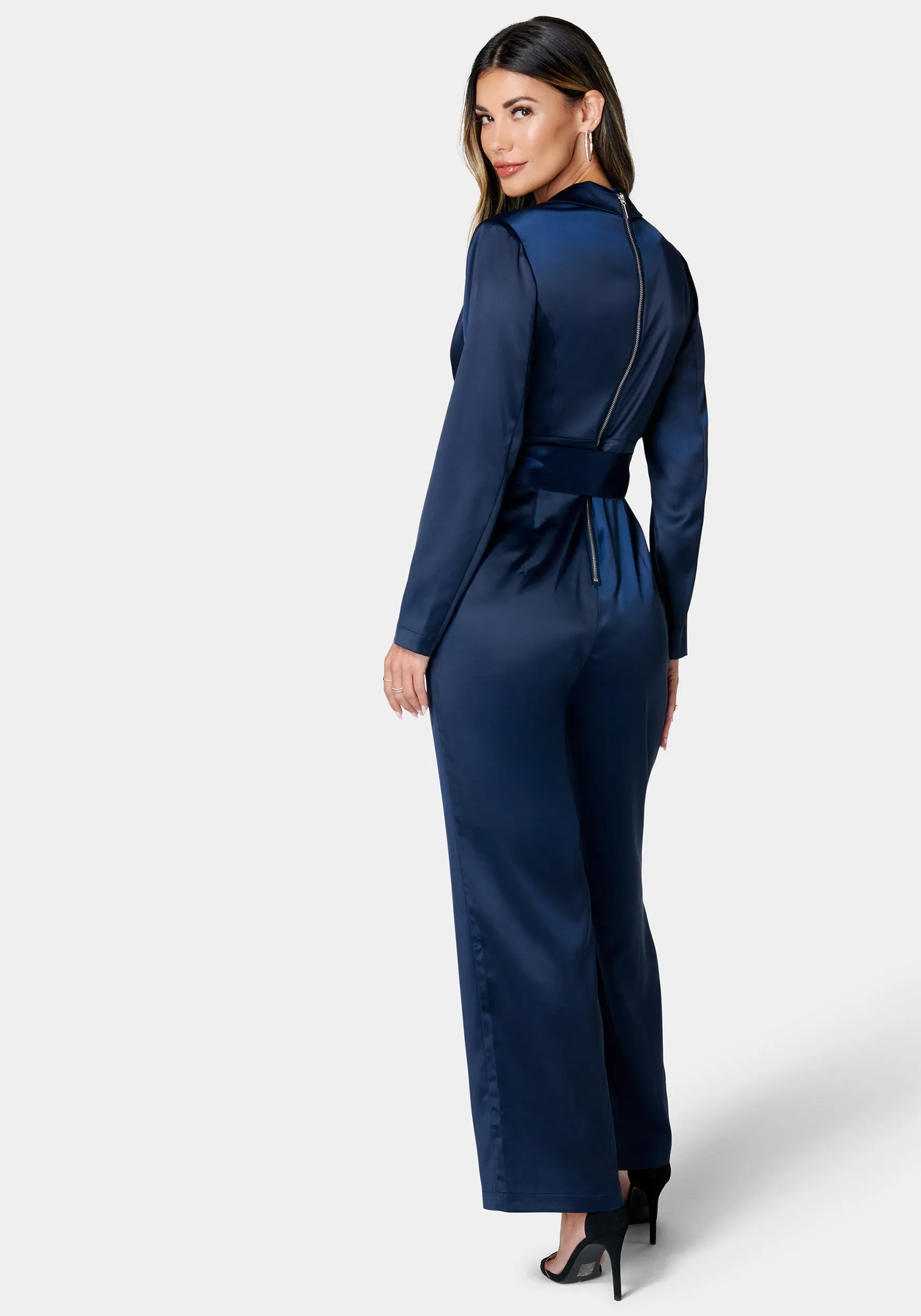 Satin Blazer Jumpsuit sold by Bebe product image thumbnail 3