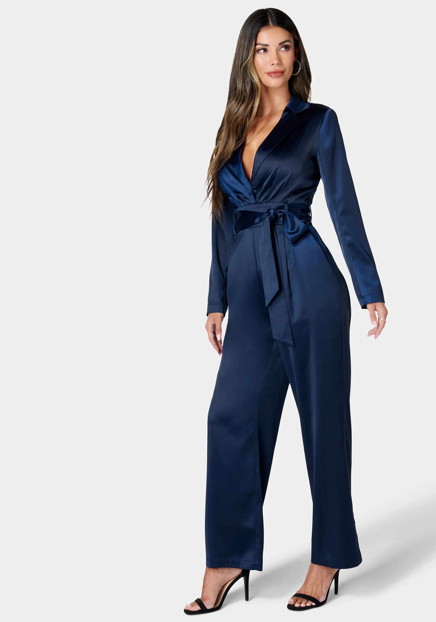 Satin Blazer Jumpsuit sold by Bebe product image thumbnail 2