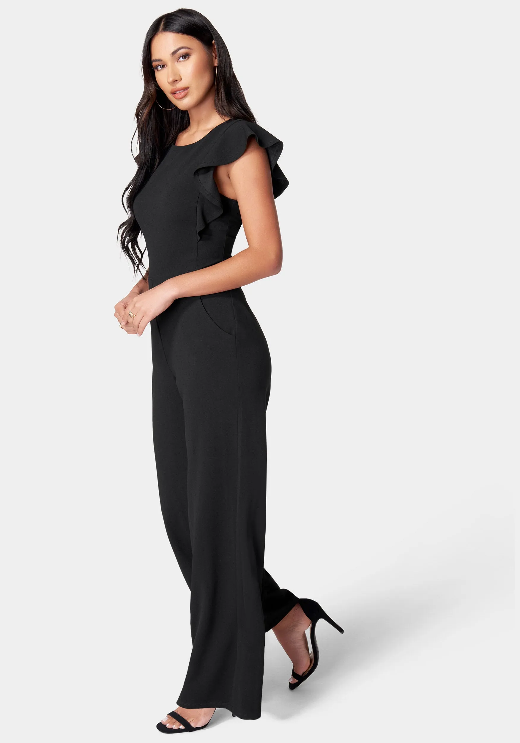Flutter Sleeve Core Jumpsuit sold by Bebe product image thumbnail 2