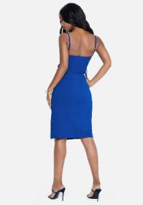 Side Lace Up Slit Dress sold by Bebe