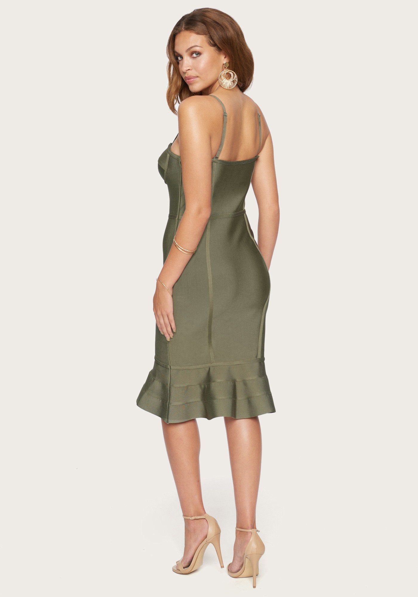 Strapless Ruffle Midi Dress sold by Bebe product image thumbnail 2