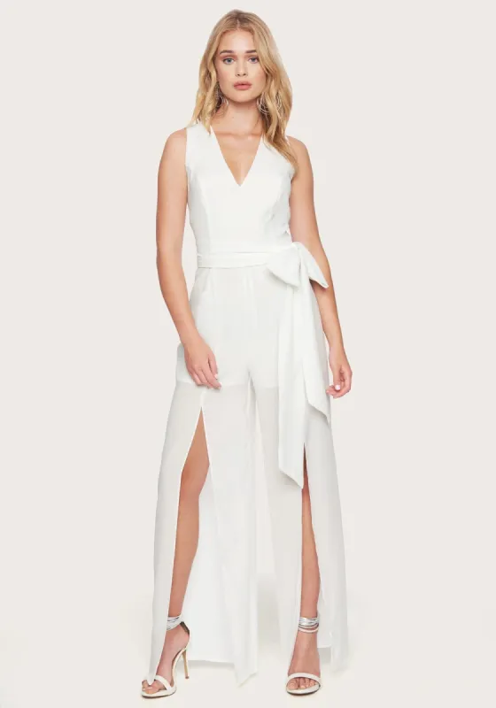 Slit Wide Leg Jumpsuit sold by Bebe