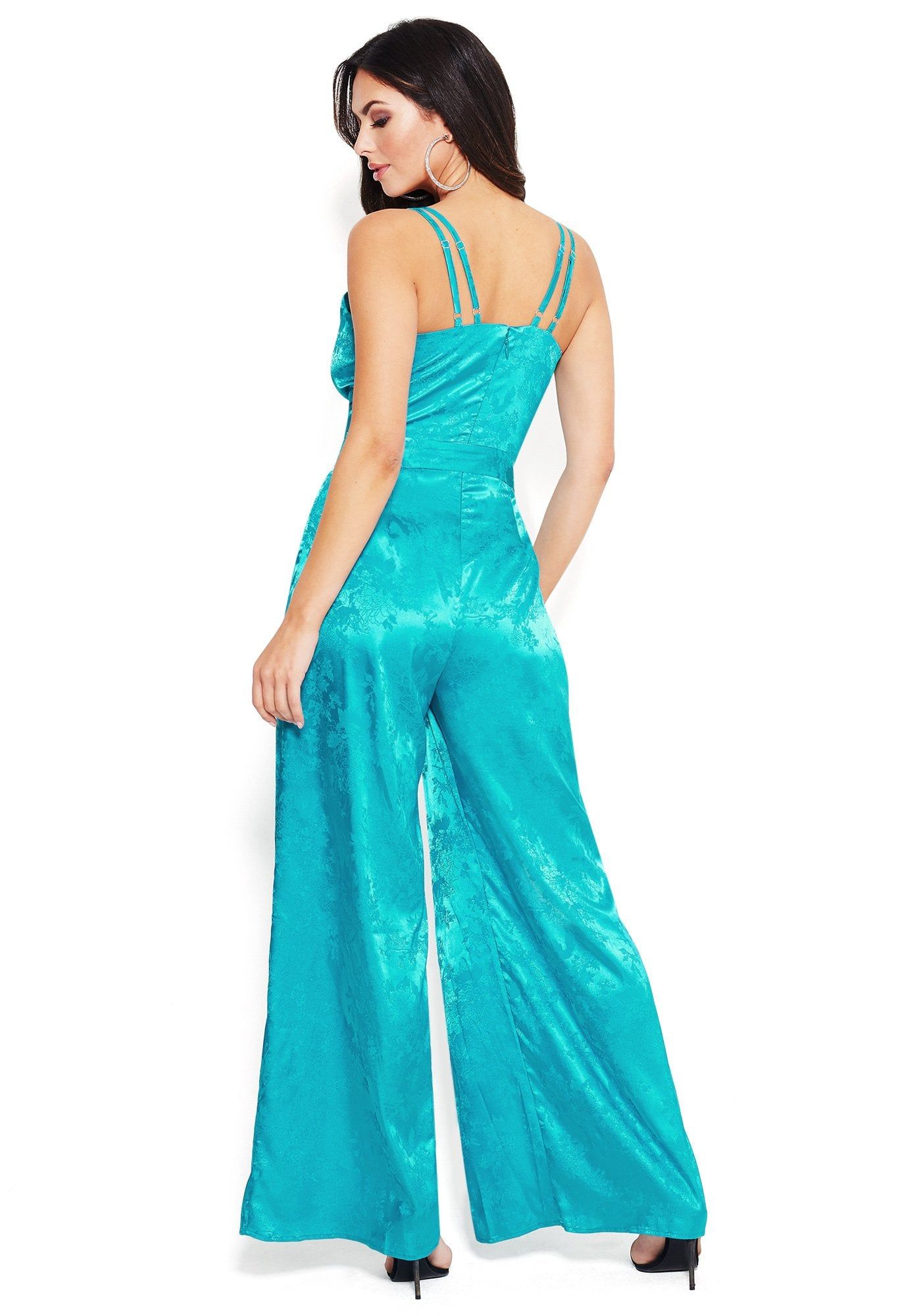 Jacquard Thigh Slit Jumpsuit sold by Bebe product image thumbnail 3