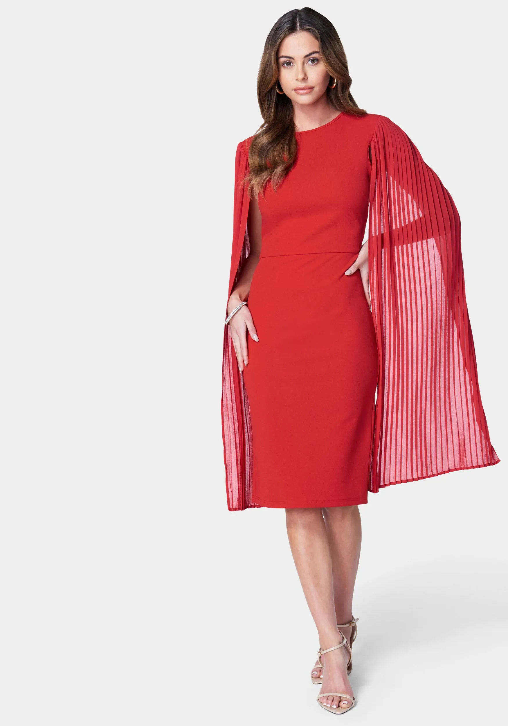 Cape Sleeve Midi Dress sold by Bebe product image thumbnail 2