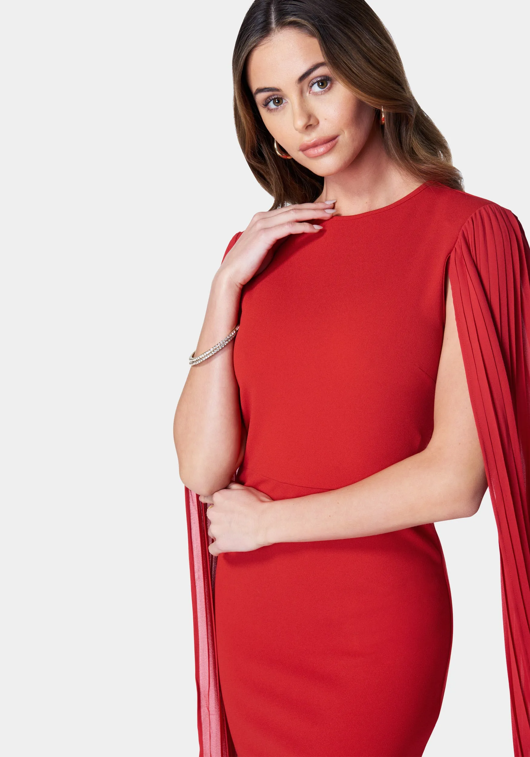 Cape Sleeve Midi Dress sold by Bebe product image thumbnail 5