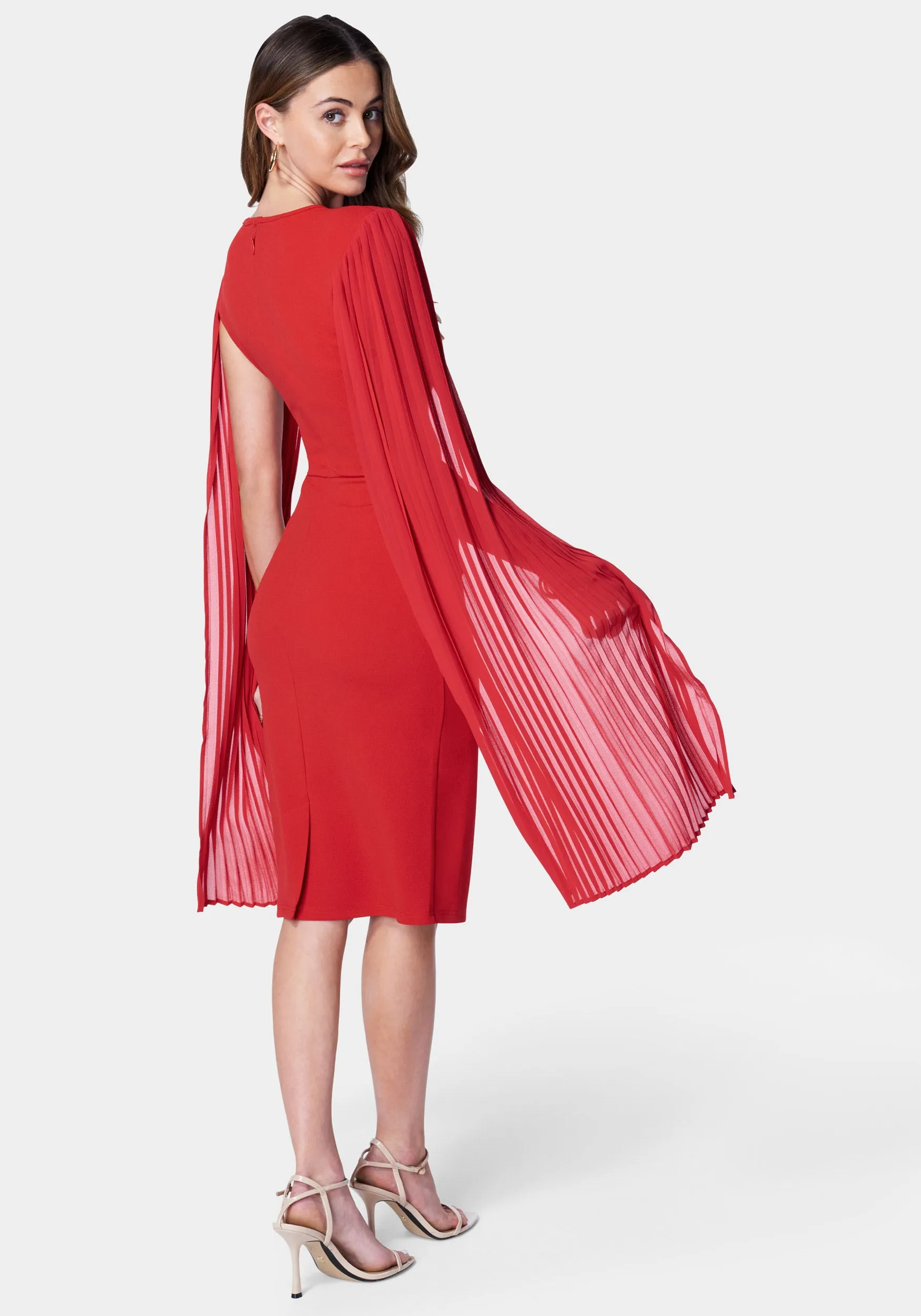 Cape Sleeve Midi Dress sold by Bebe product image thumbnail 4