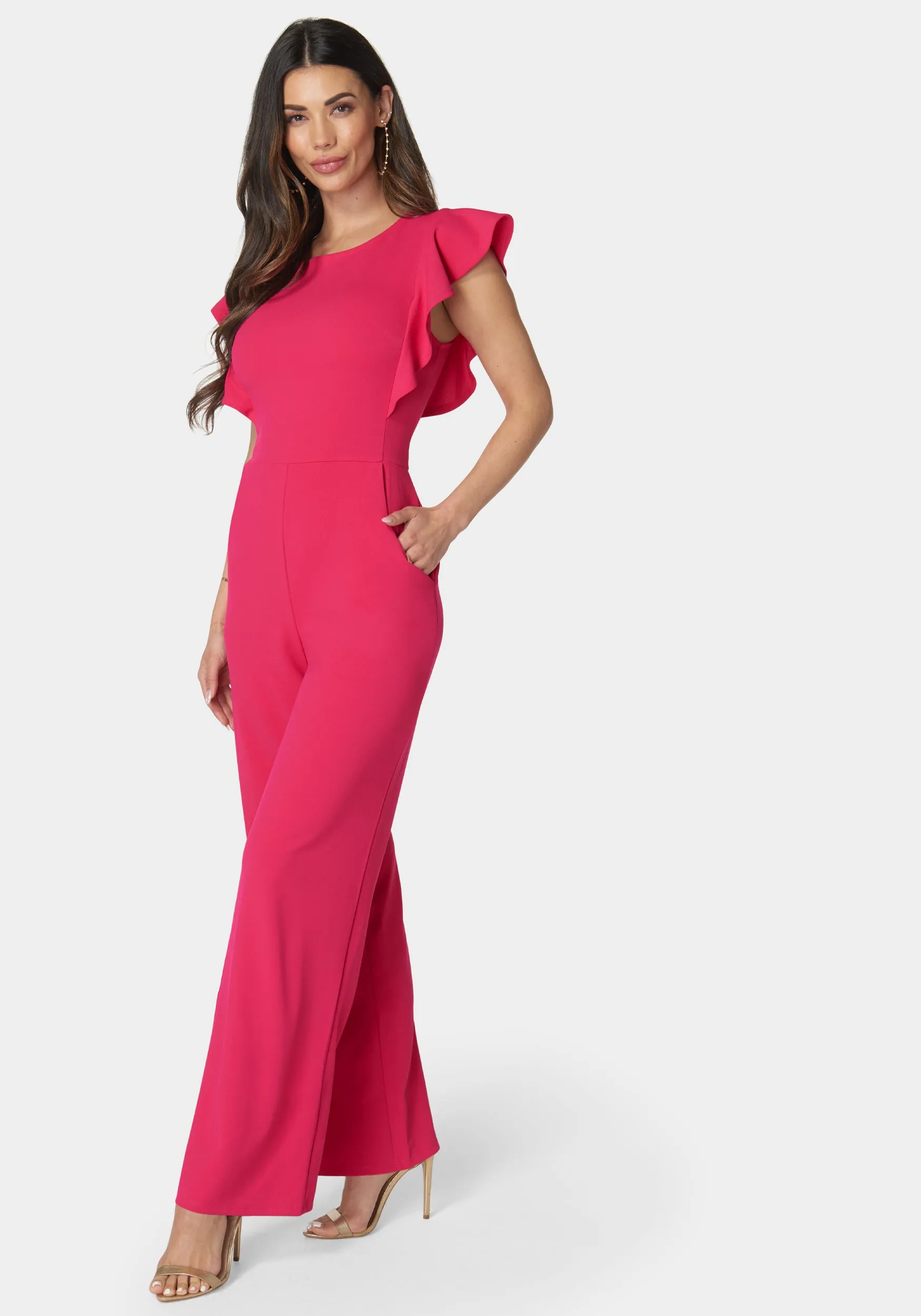 Flutter Sleeve Core Jumpsuit sold by Bebe product image thumbnail 2