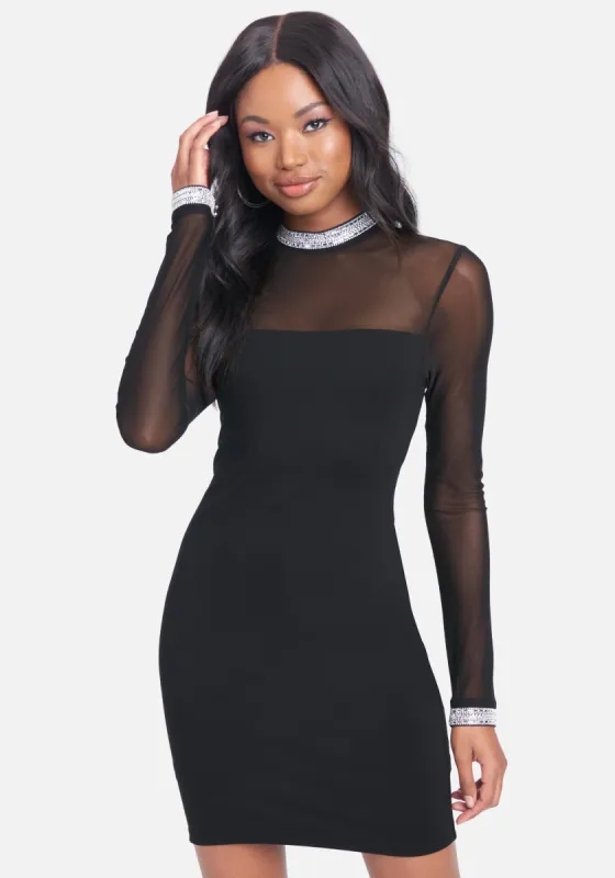 Crystal Mesh Mini Dress sold by Bebe