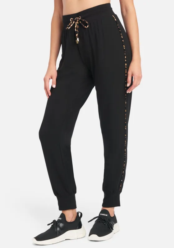 Bebe Logo French Terry Leopard Print Jogger sold by Bebe