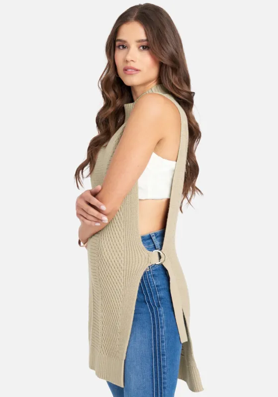 Mock Neck Sweater Vest sold by Bebe