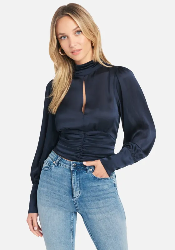 Ruched Waist Balloon Sleeve Blouse sold by Bebe