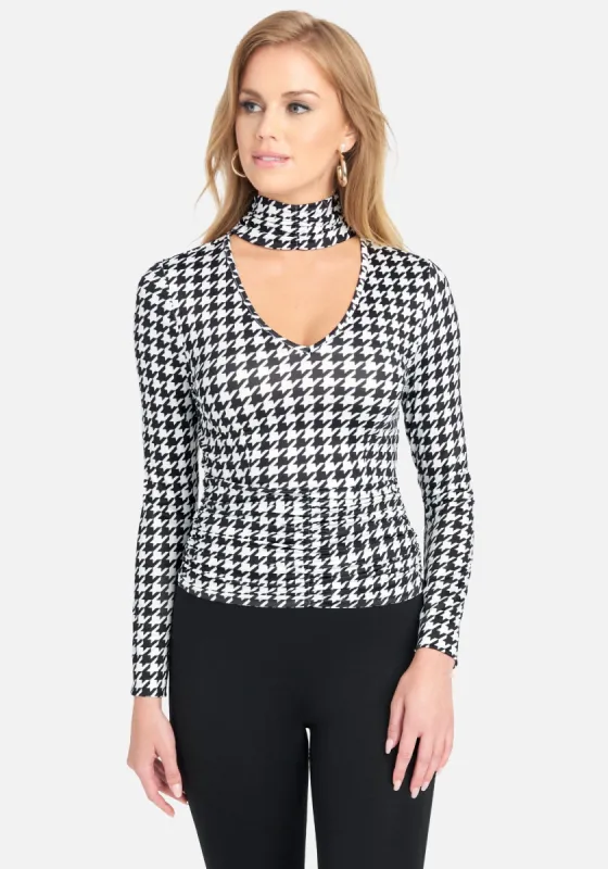 Mock Neck Ruched Waist Knit Top sold by Bebe