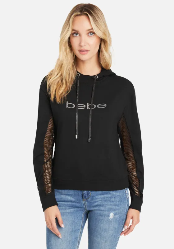French Terry Bebe Logo Hoodie sold by Bebe