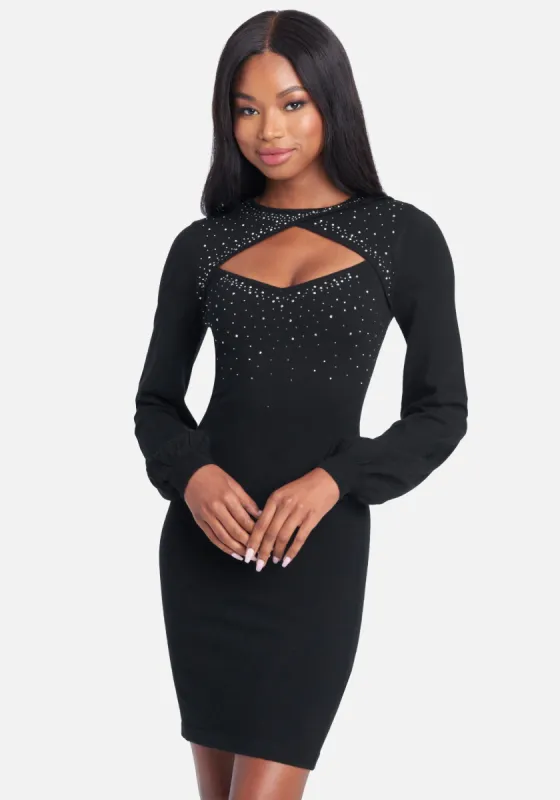 Keyhole Sweater Dress sold by Bebe