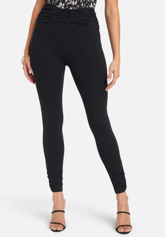 Buckle Front Ruched Ankle Legging sold by Bebe