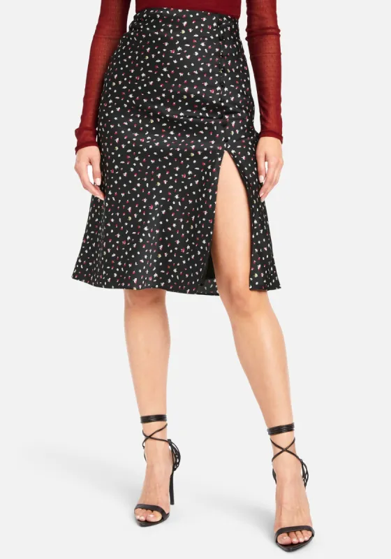 Satin Mini Petal Midi Skirt sold by Bebe